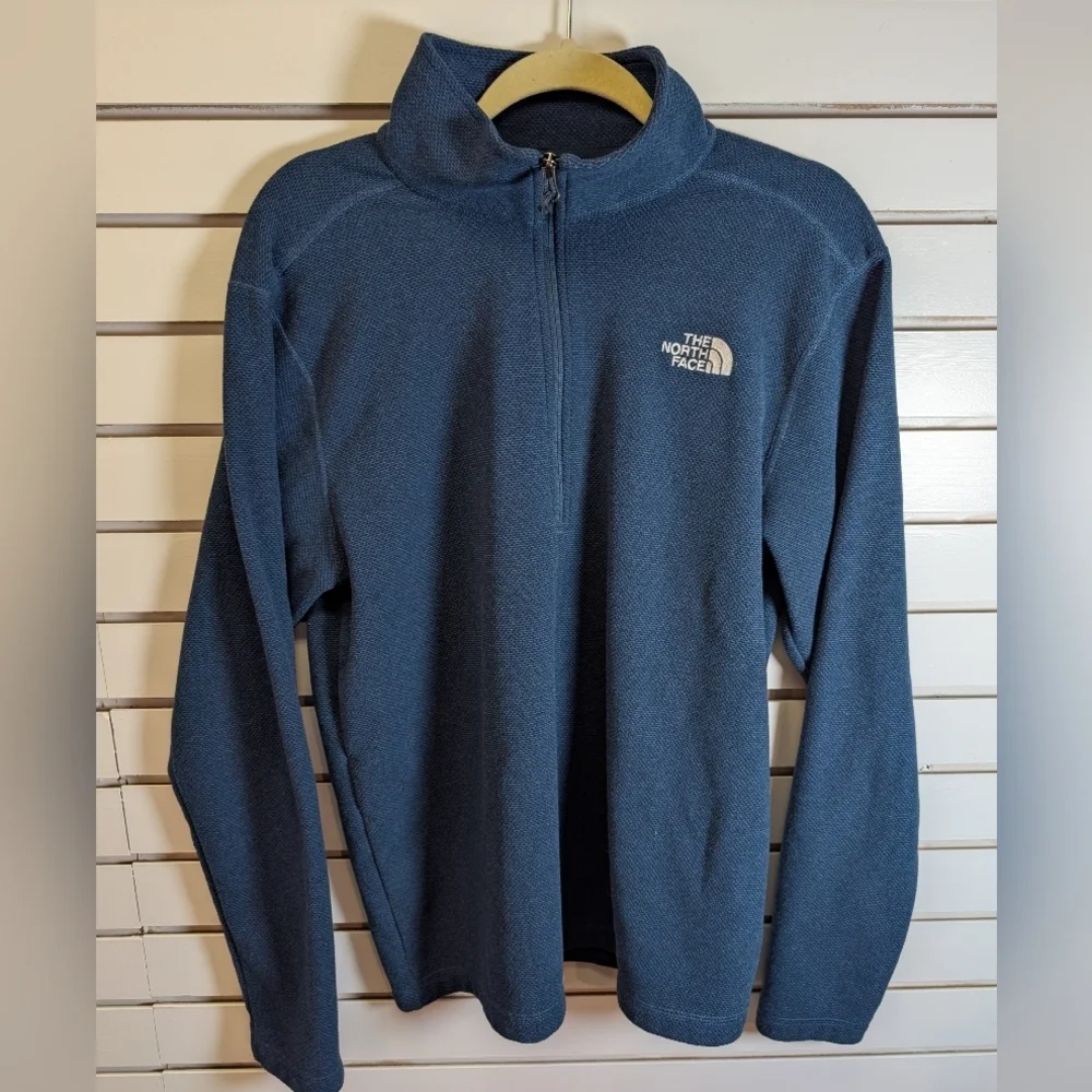 The North Face Textured Cap Rock 1/4 Zip Fleece Pullover Size L